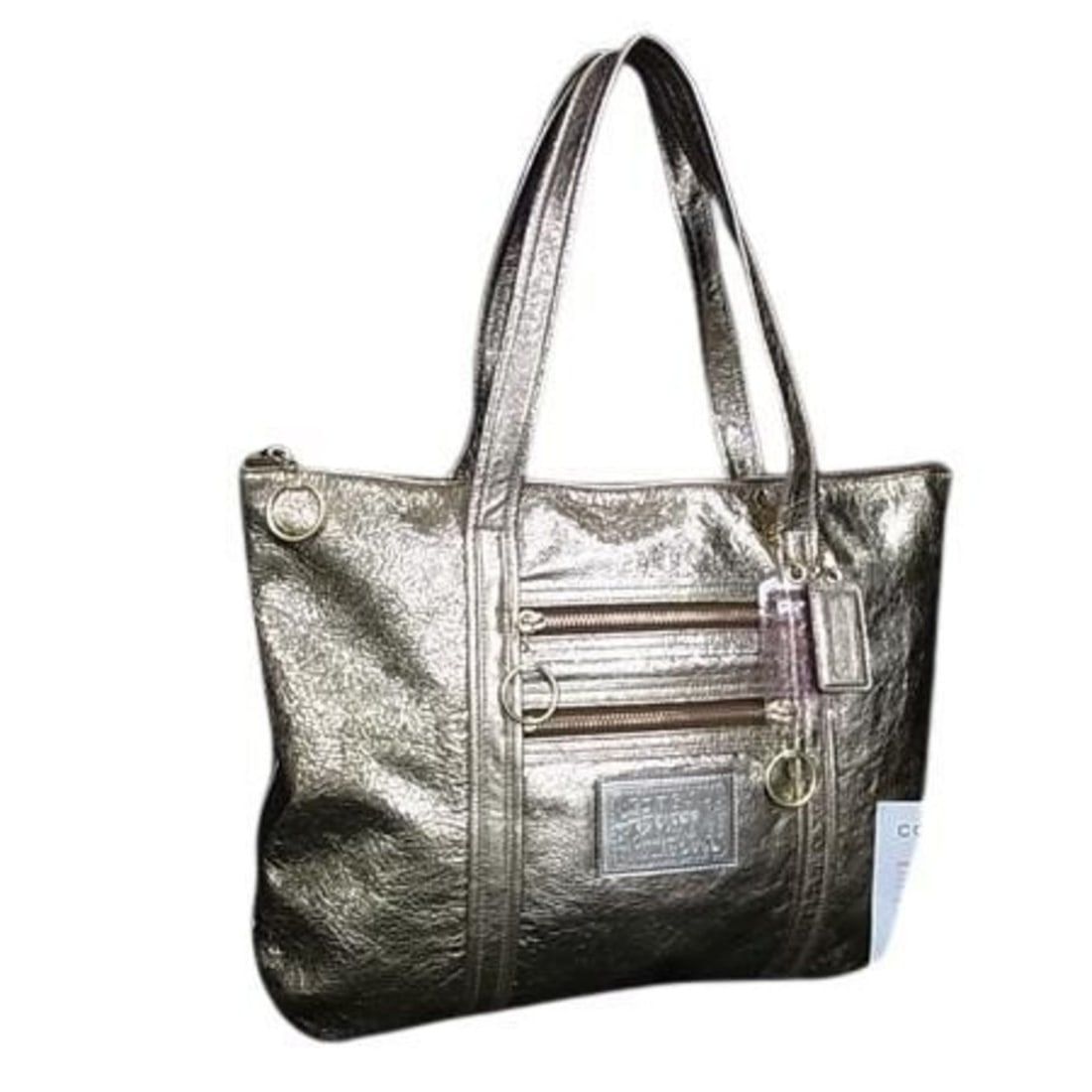 COACH Tote Bag 13820 Gold Leather Women's (1 of 13)