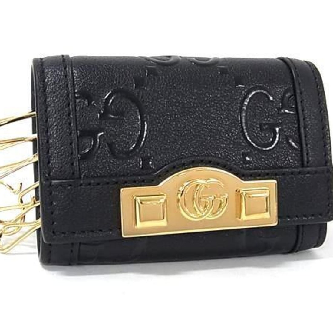 GUCCI GG Marmont Key Case 676153 Black Leather Men's/Women's 6-Ring: --- Catalog ---Category: DesignType: KeycaseColor: BlackGender: Men,Women,UnisexMaterial: Leather Number of Key Hooks: 6Category: GeneralLine: GG MarmontBrand: GucciCountry of Origin: ItalyCategory: P