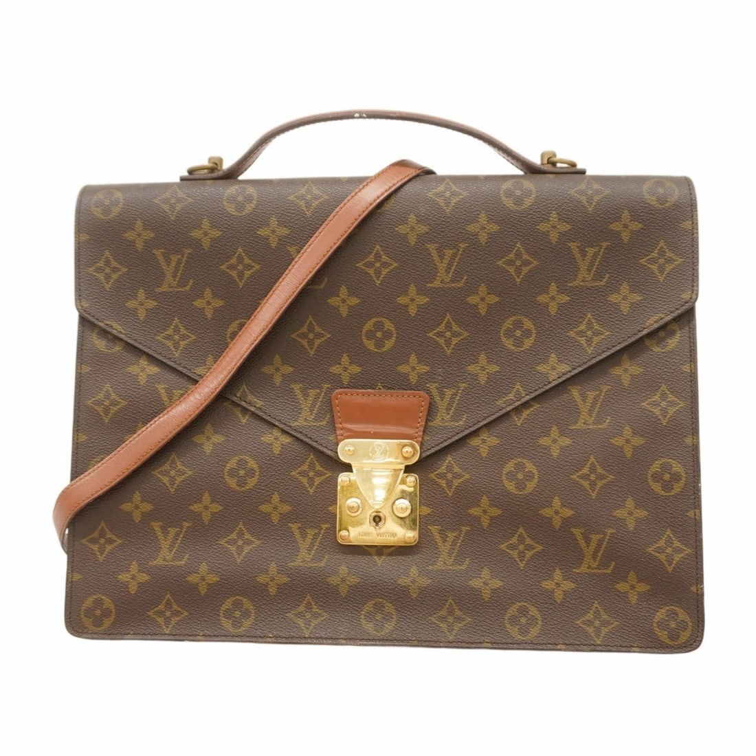 Louis Vuitton Monogram Porte-Document Bandouliere Bag M53338 Brown 2-Way Men's (1 of 19)