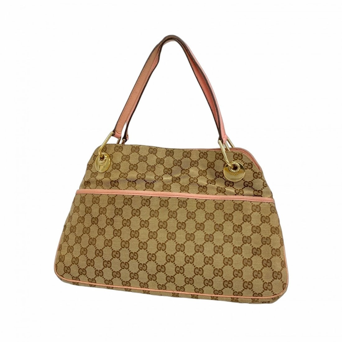 Gucci Tote Bag GG Canvas 121023 Brown Pink Women's (1 of 15)