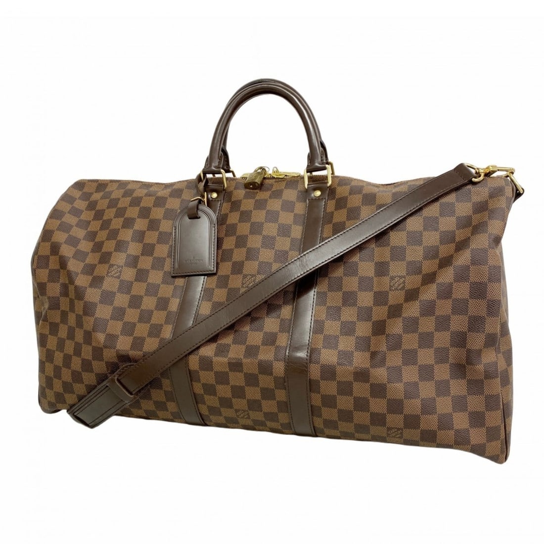 Louis Vuitton Boston Bag Damier Keepall Bandouliere 55 N41414 Ebene Men's/Women's: --- Catalog ---Category: SizeSize (HxWxD): 30.5cm x 56cm x 24cm / 12'' x 22.04'' x 9.44''Category: DesignType: Boston bagColor: EbeneGender: Men,WomenCategory: GeneralMPN: N41414Brand: Louis Vuitton--
