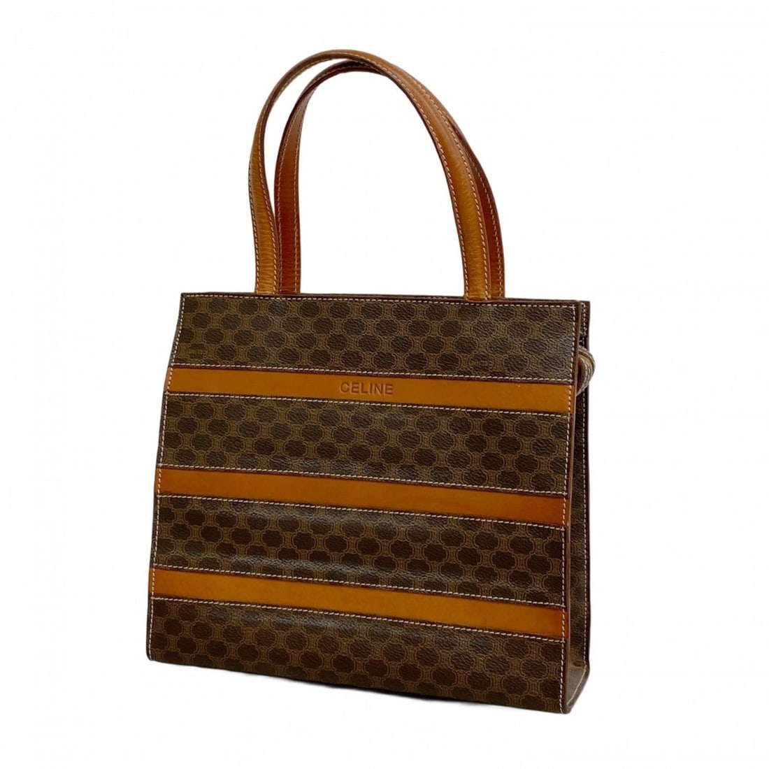 Celine tote bag, Macadam, brown, for women: --- Catalog ---Category: SizeSize (HxWxD): 22.5cm x 25.5cm x 9cm / 8.85'' x 10.03'' x 3.54''Category: DesignType: Tote bagColor: BrownGender: WomenMaterial: PVC Hardware Color: GoldCategory: GeneralBr
