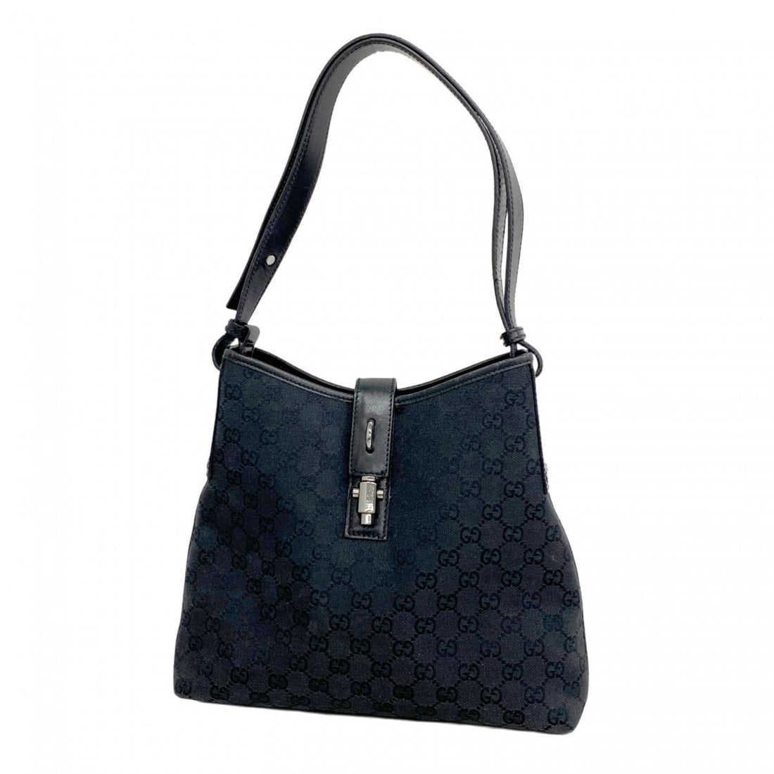 Gucci GG Canvas Shoulder Bag 110291 Black Women's (1 of 11)