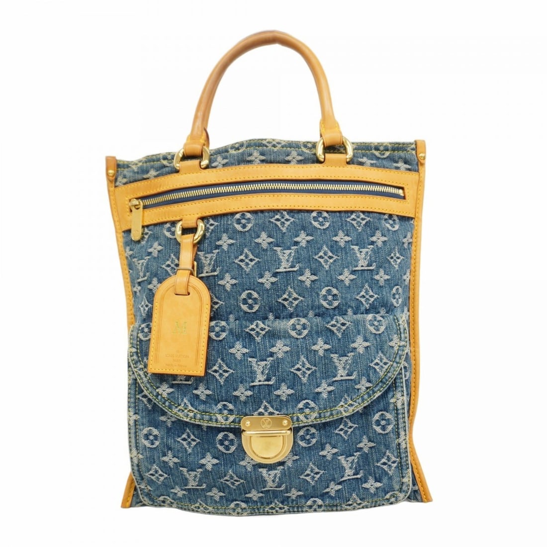 Louis Vuitton Monogram Denim Flat Shopper Tote Bag M95018 Blue Women's: --- Catalog ---Category: SizeSize (HxWxD): 36cm x 33cm x 5.00mm / 14.17'' x 12.99'' x 0.19''Category: DesignType: Tote bagColor: BlueGender: WomenCategory: GeneralMPN: M95018Brand: Louis Vuitton--- It