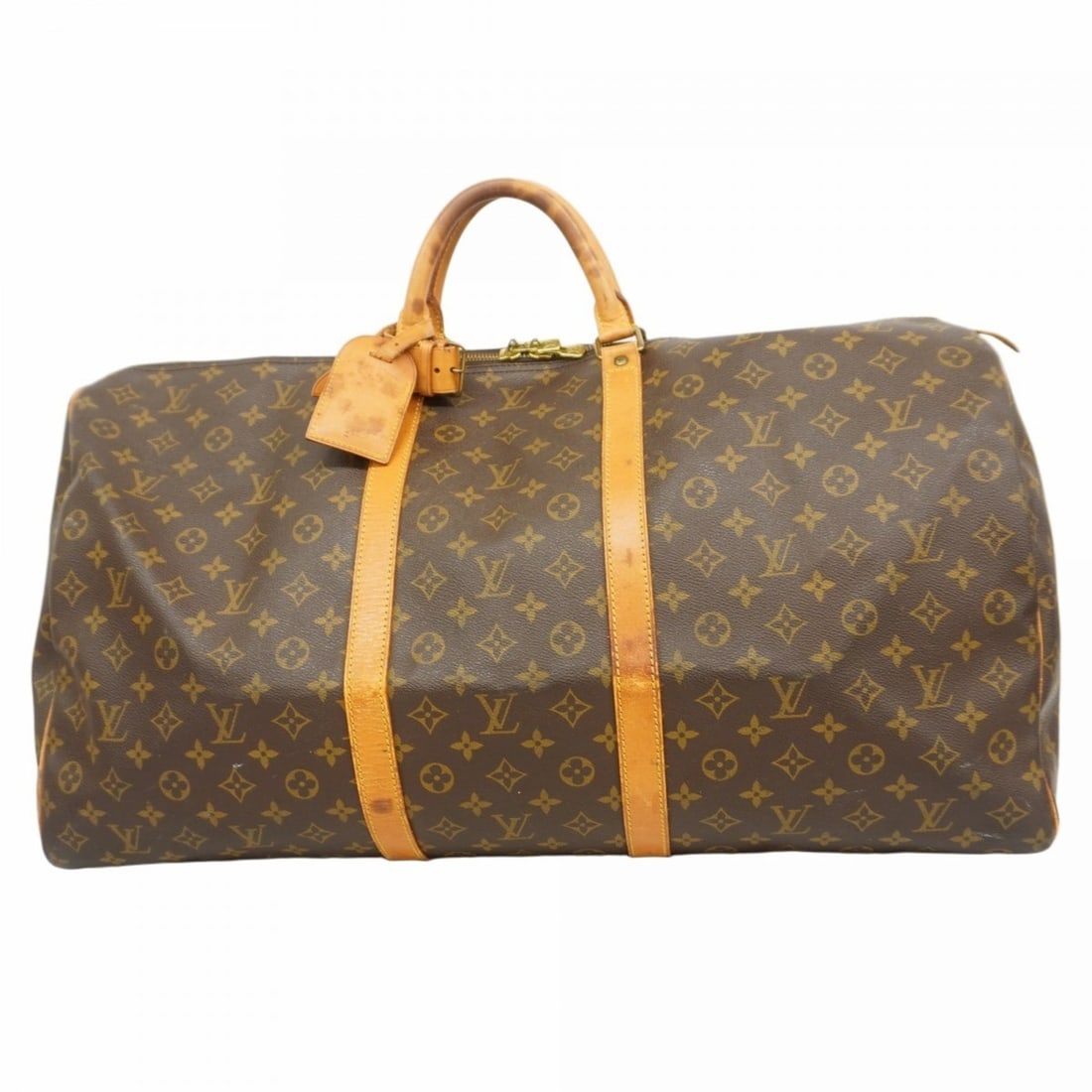 Louis Vuitton Monogram Keepall 60 Boston Bag M41422 Brown Men's/Women's (1 of 15)