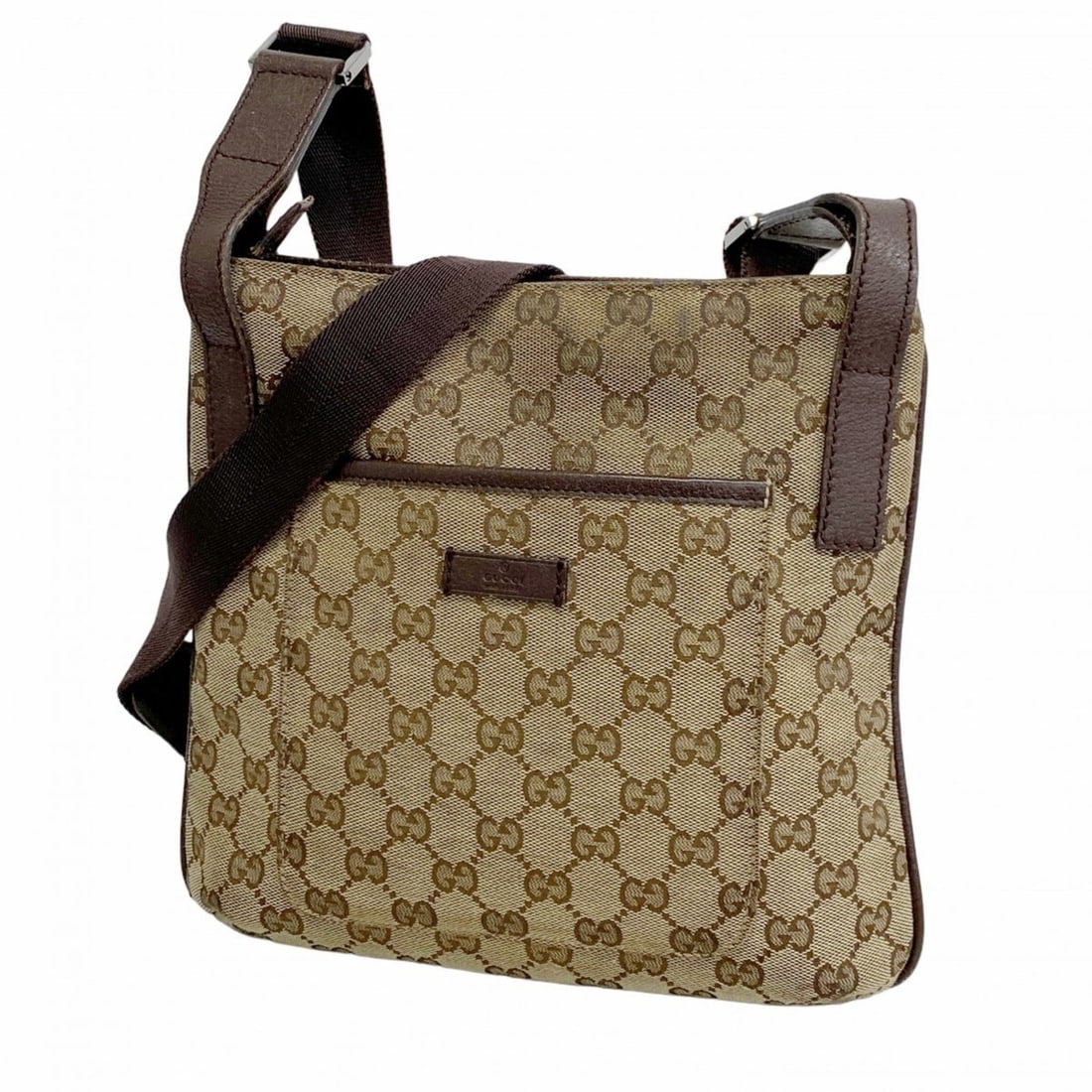 Gucci GG Canvas Shoulder Bag 122793 Brown Women's (1 of 17)