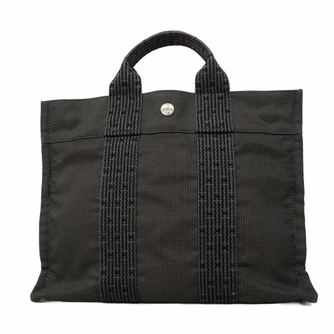 Hermes Hermès Air Line PM Tote Bag, Canvas, Gray, Men's and Women's: --- Catalog ---Category: SizeSize (HxWxD): 23.5cm x 30cm x 9cm / 9.25'' x 11.81'' x 3.54''Category: DesignType: Tote bagColor: GrayGender: Men,WomenMaterial: Canvas Hardware Color: SilverCategory: Gen