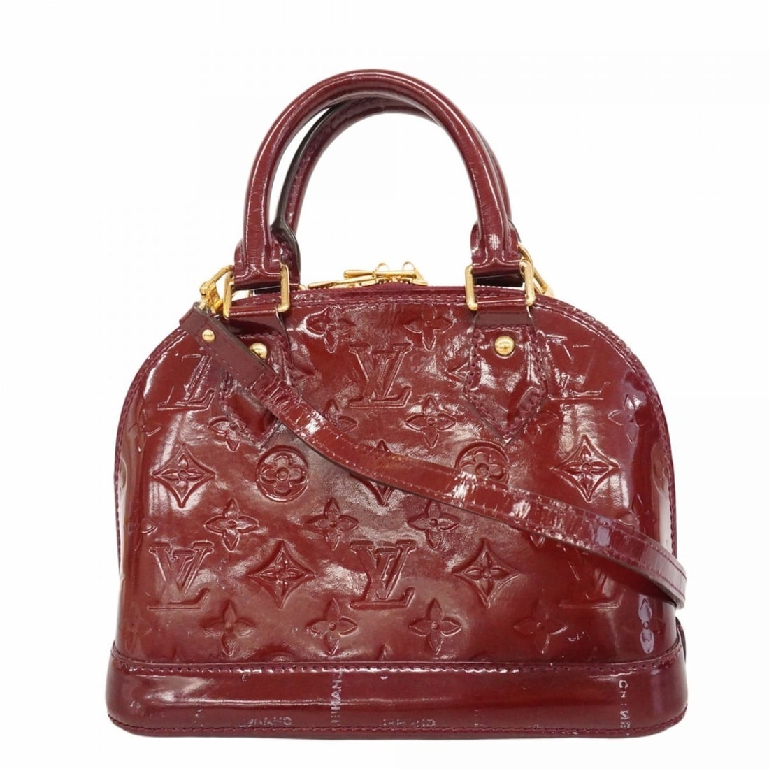 Louis Vuitton Vernis Alma BB Handbag M90231 Griyotte 2-Way Bag for Women: --- Catalog ---Category: SizeSize (HxWxD): 18cm x 23cm x 11cm / 7.08'' x 9.05'' x 4.33''Category: DesignType: HandbagColor: GriotteGender: WomenCategory: GeneralMPN: M90231Brand: Louis Vuitton--- Item