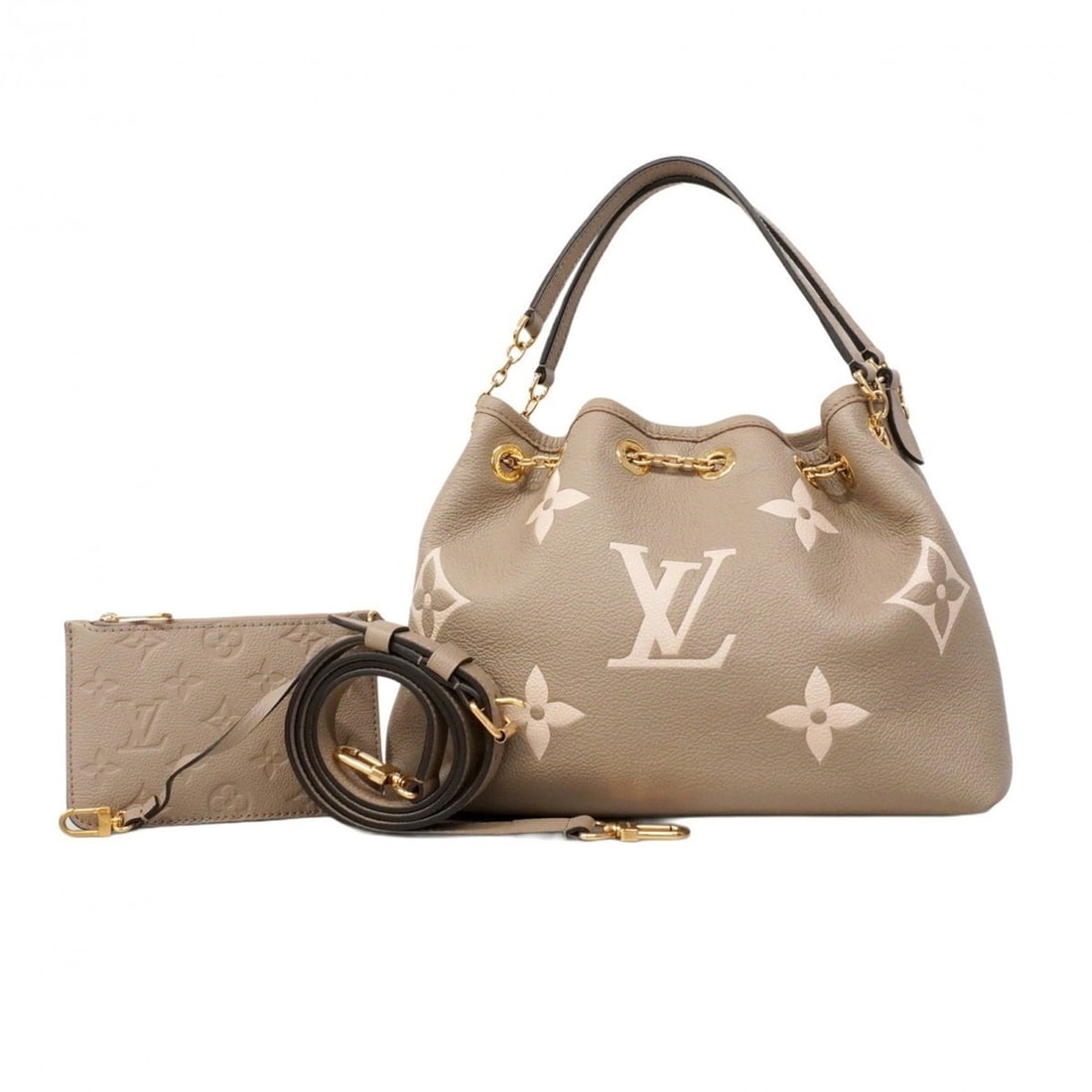 Louis Vuitton Monogram Empreinte Two-Tone Handbag, LV Bundle M25453, Tourterelle Creme 2-Way Bag for: --- Catalog ---Category: SizeSize (HxWxD): 21cm x 28cm x 9cm / 8.26'' x 11.02'' x 3.54''Category: DesignType: HandbagColor: Cream, TourterelleGender: WomenCategory: GeneralMPN: M25453Brand: Louis Vuit