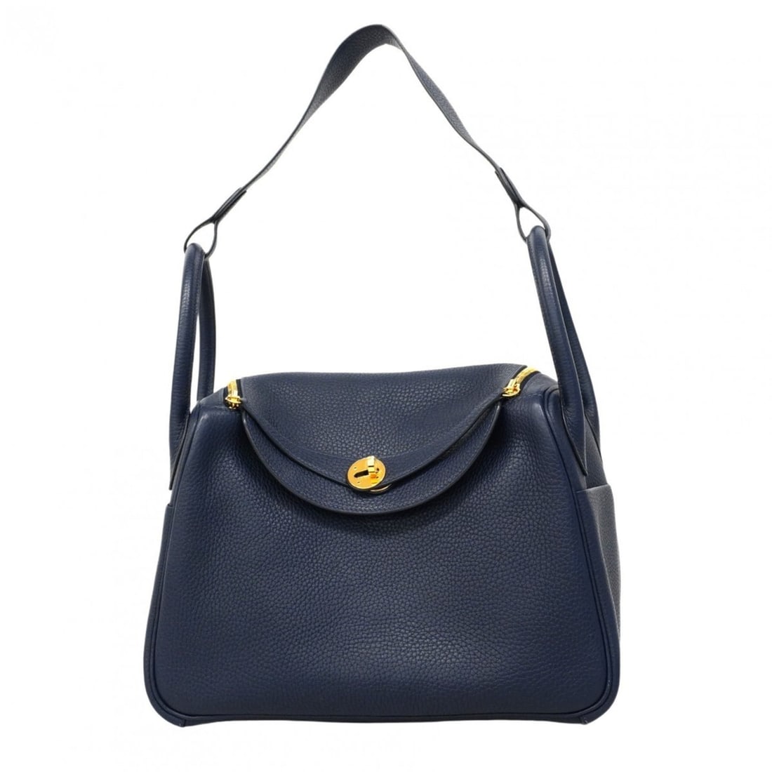 Hermes Hermès Lindy 30 Handbag, Taurillon Clemence Blue Nuit, X Stamp, 2-Way Bag for Women: --- Catalog ---Category: SizeSize (HxWxD): 20cm x 30cm x 15cm / 7.87'' x 11.81'' x 5.9''Category: DesignType: HandbagColor: Blue nuitGender: WomenMaterial: Taurillon clemence leather Hardware Color: G