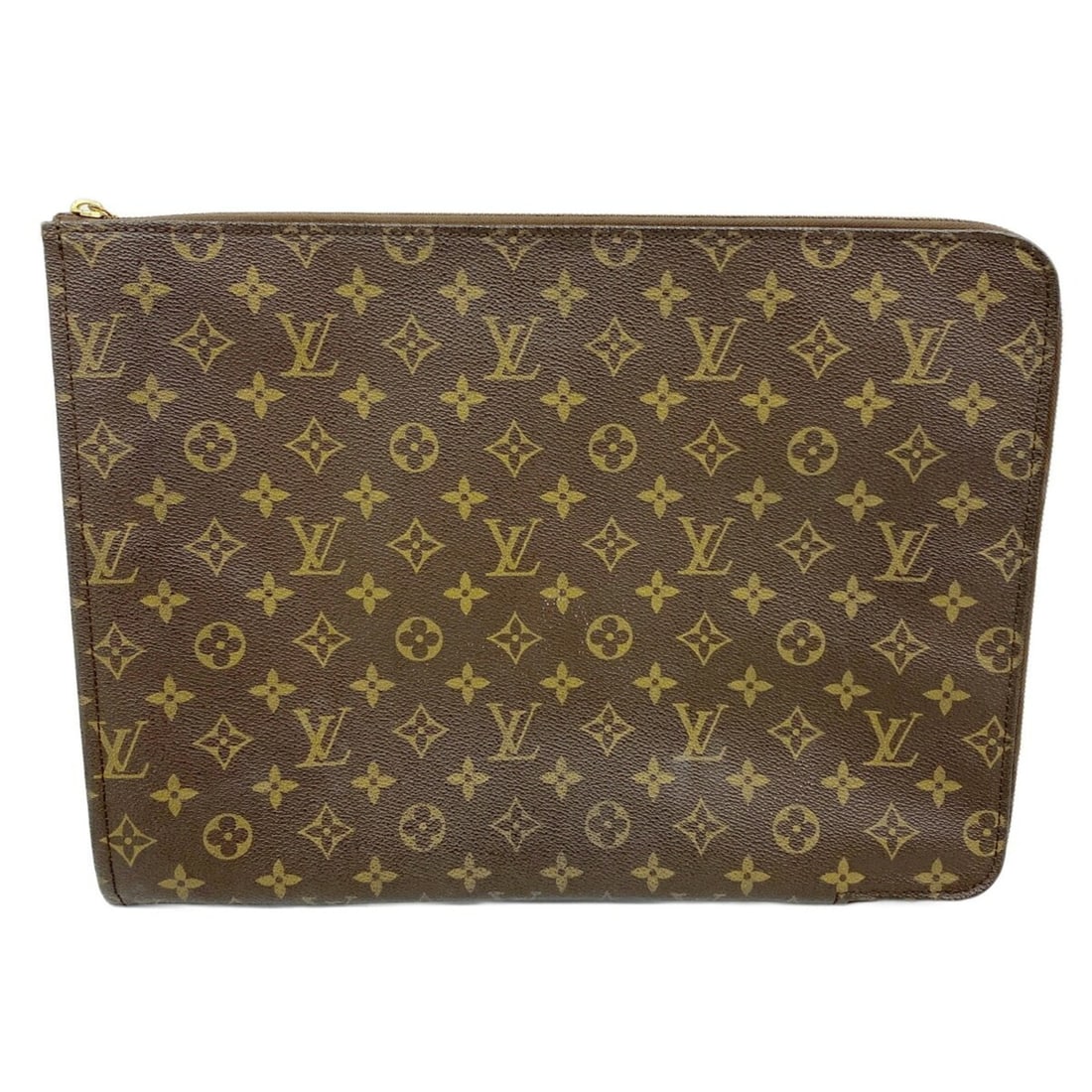 Louis Vuitton Monogram Poche Document Clutch Bag M53456 Brown Men's (1 of 11)