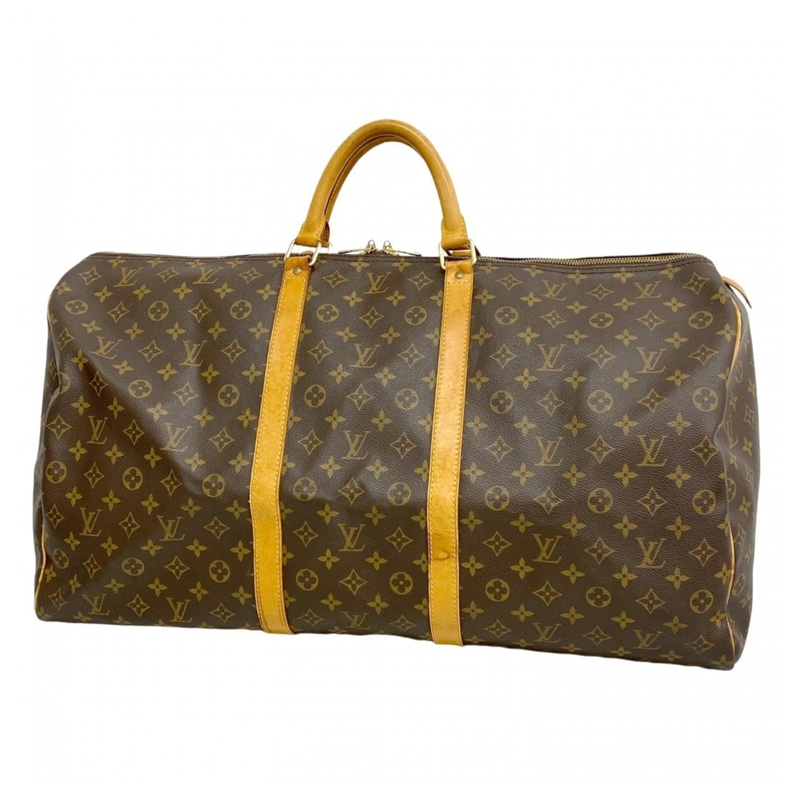 Louis Vuitton Monogram Keepall 60 Boston Bag M41422 Brown Men's/Women's (1 of 11)