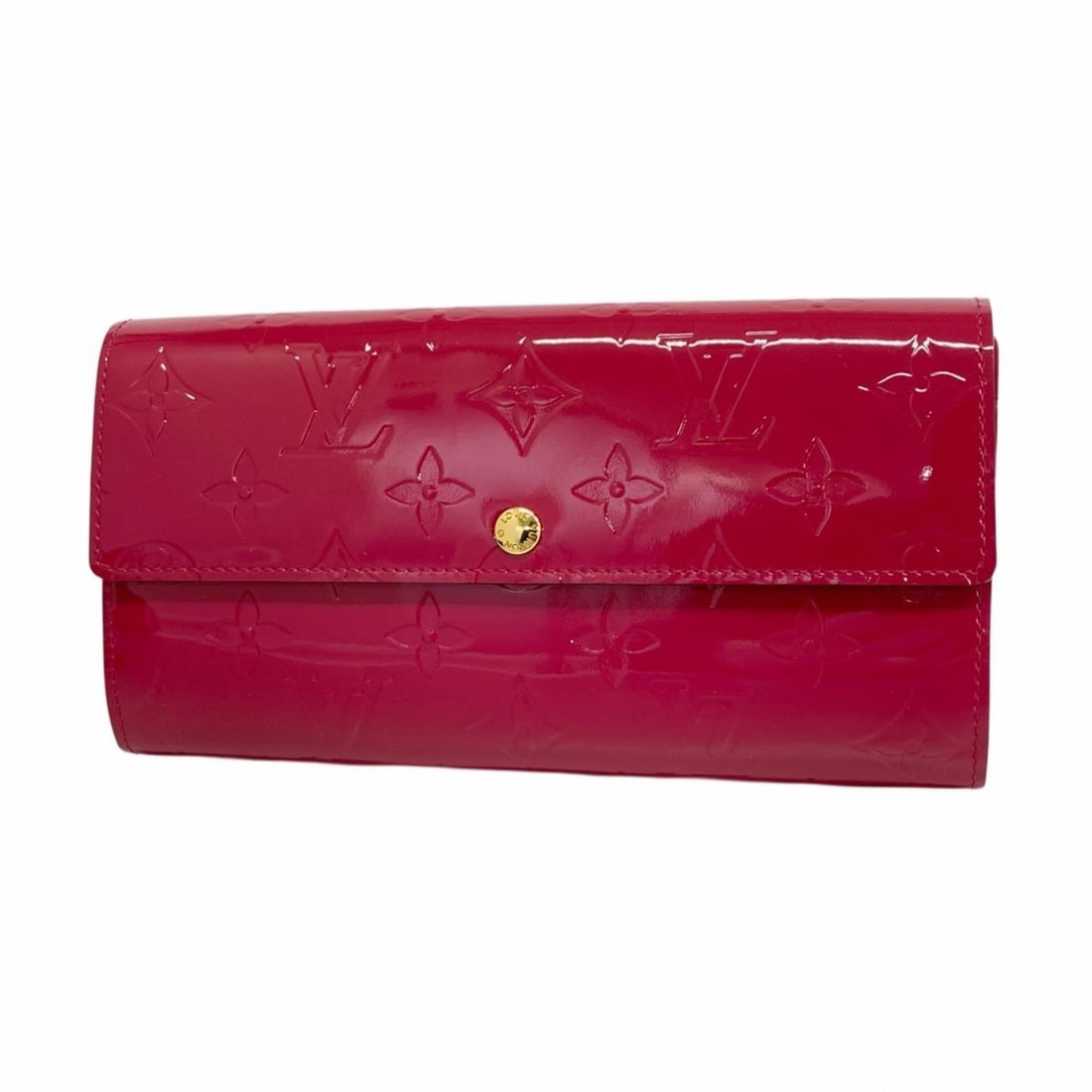 Louis Vuitton Vernis Portefeuille Sarah Long Wallet M91765 Rose Indigo Women's: --- Catalog ---Category: SizeSize (HxWxD): 11cm x 19cm x 3cm / 4.33'' x 7.48'' x 1.18''Category: DesignType: Long wallet (bi-fold)Color: Indian roseGender: WomenCategory: GeneralMPN: M91765Brand: Loui