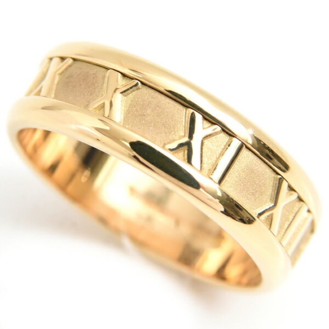 Tiffany Men's Atlas Ring, Size 20, Yellow Gold, TIFFANY 750YG: --- Catalog ---Category: SizeJP Size: 20US Size: 10Category: DesignType: Band ringGender: MenMaterial: Yellow gold (18K)Category: GeneralBrand: Tiffany--- Item List ---Section: ConditionRanking: Rank