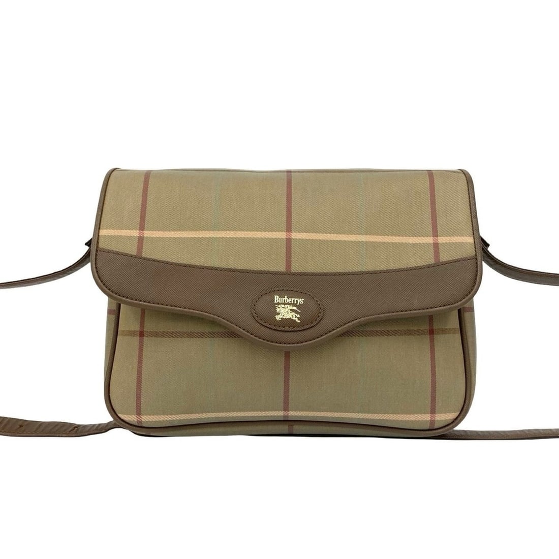Burberry's Nova Check Shadow Horse Logo Canvas and Leather Shoulder Bag, Brown Khaki, 89627: --- Catalog ---Category: SizeSize (HxWxD): 20cm x 24.5cm x 7.5cm / 7.87'' x 9.64'' x 2.95''Category: DesignType: Shoulder bagColor: Brown, KhakiGender: WomenMaterial: Canvas , Leather Category: Genera