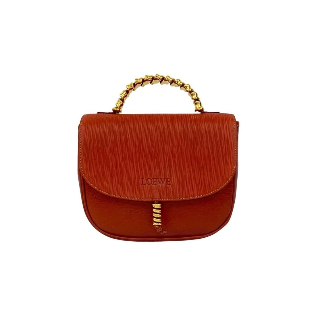 LOEWE Vintage Velázquez Logo Leather Handbag/Mini Tote Bag, Orange, 2118b: --- Catalog ---Category: SizeSize (HxWxD): 18cm x 21cm x 5.5cm / 7.08'' x 8.26'' x 2.16''Category: DesignType: Handbag, Tote bagColor: OrangeGender: WomenMaterial: Leather Category: GeneralBrand: Loew