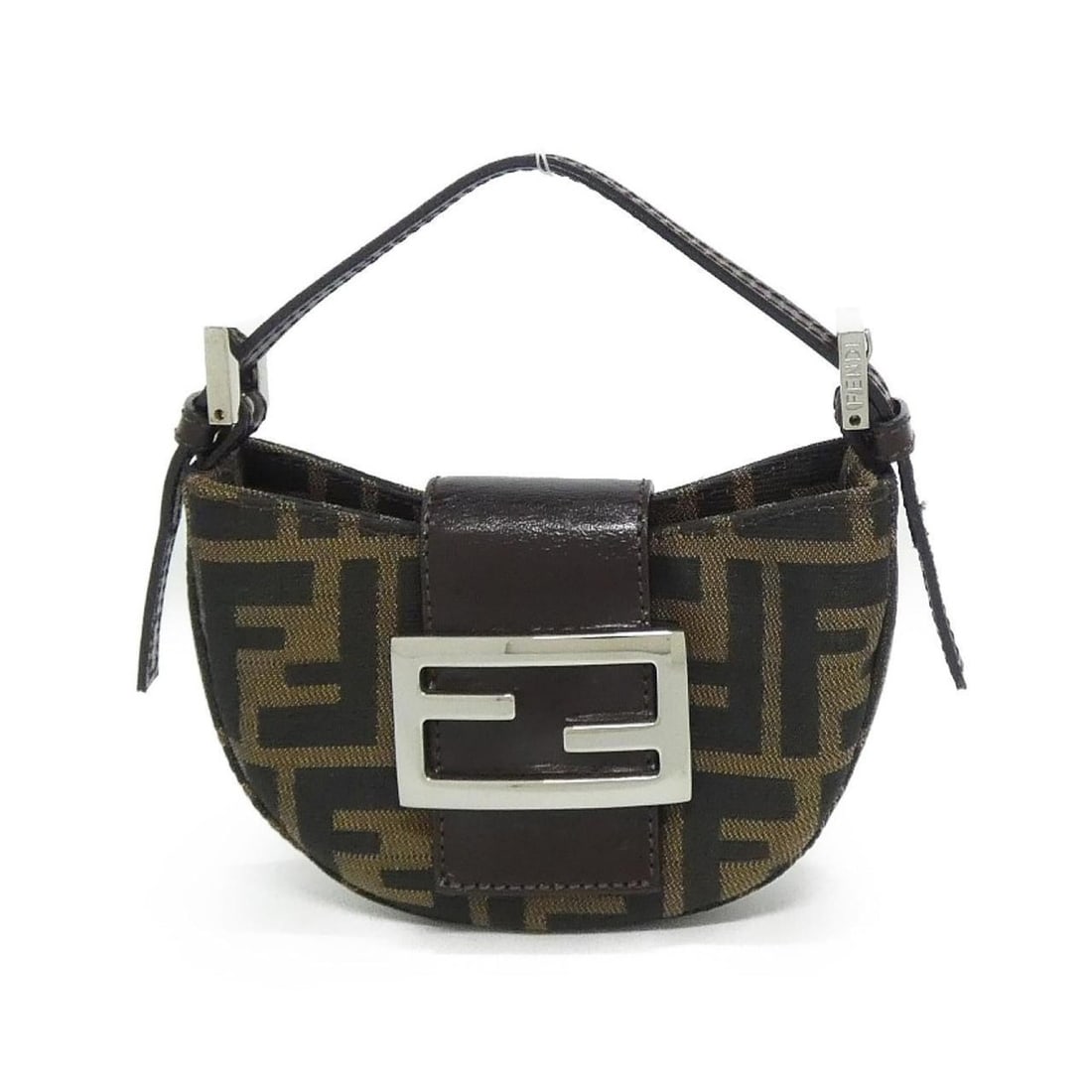 Fendi 26673 handbag: --- Catalog ---Category: SizeSize (HxWxD): 8cm x 13cm x 3cm / 3.14'' x 5.11'' x 1.18''Category: DesignType: HandbagColor: BrownGender: WomenMaterial: Canvas Category: GeneralMPN: 26673Brand: Fendi---