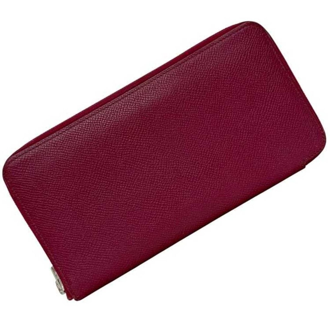 Hermès Round Long Wallet Azap Silkin f-24824 Bordeaux Leather Epson N Stamp HERMES Pink Wine Red (1 of 11)