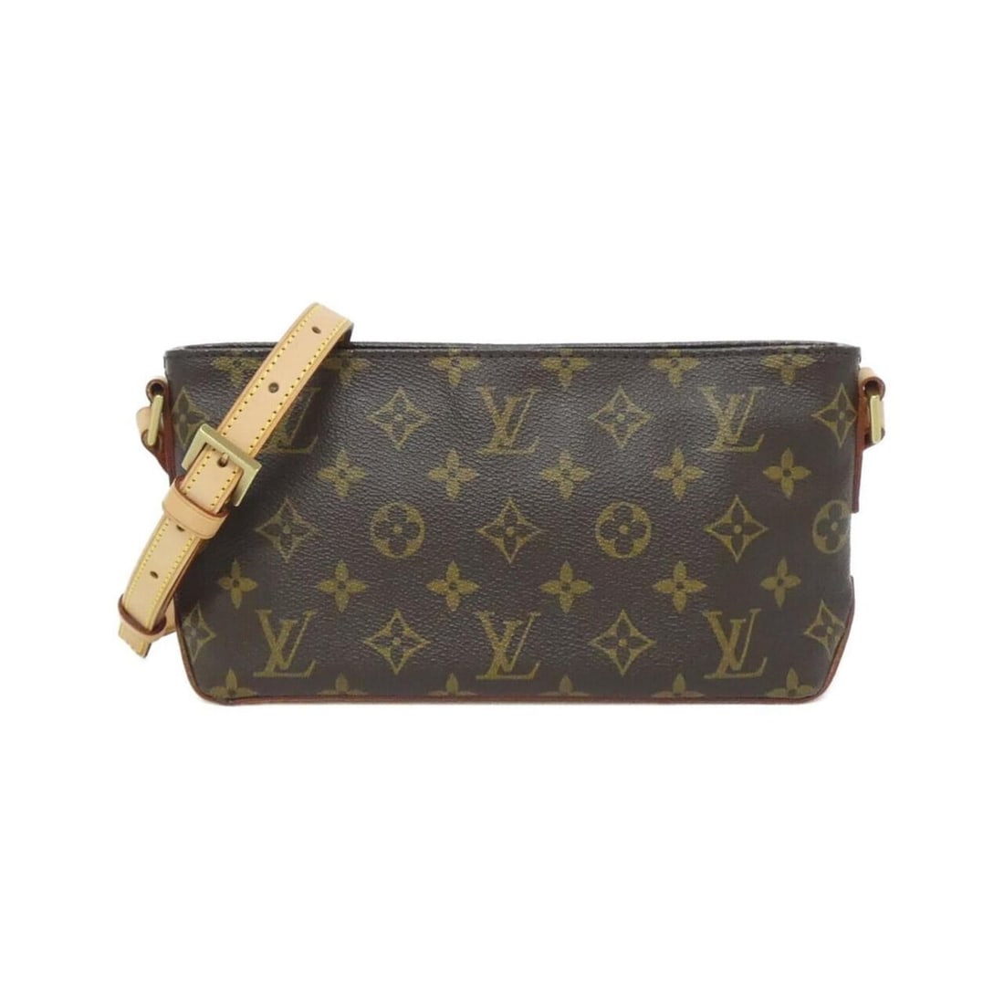 Louis Vuitton Monogram Trotter Shoulder Bag M51240: --- Catalog ---Category: SizeSize (HxWxD): 13cm x 23cm x 7cm / 5.11'' x 9.05'' x 2.75''Category: DesignType: Shoulder bagColor: MarronGender: WomenMaterial: Coated canvas Hardware Color: GoldCategory: