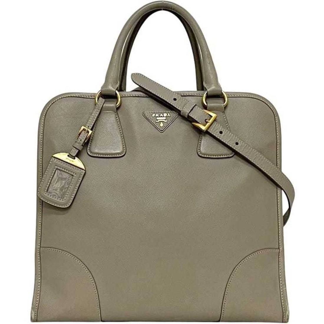 Prada 2-way bag f-24770 beige BN2254 Saffiano leather B/31 PRADA freestanding crossbody shoulder: --- Catalog ---Category: SizeSize (HxWxD): 30cm x 33cm x 17.5cm / 11.81'' x 12.99'' x 6.88''Strap Length: 96cm - 116cm / 37.79'' - 45.66''Category: DesignType: Handbag, Shoulder bagColor: BeigeGender: