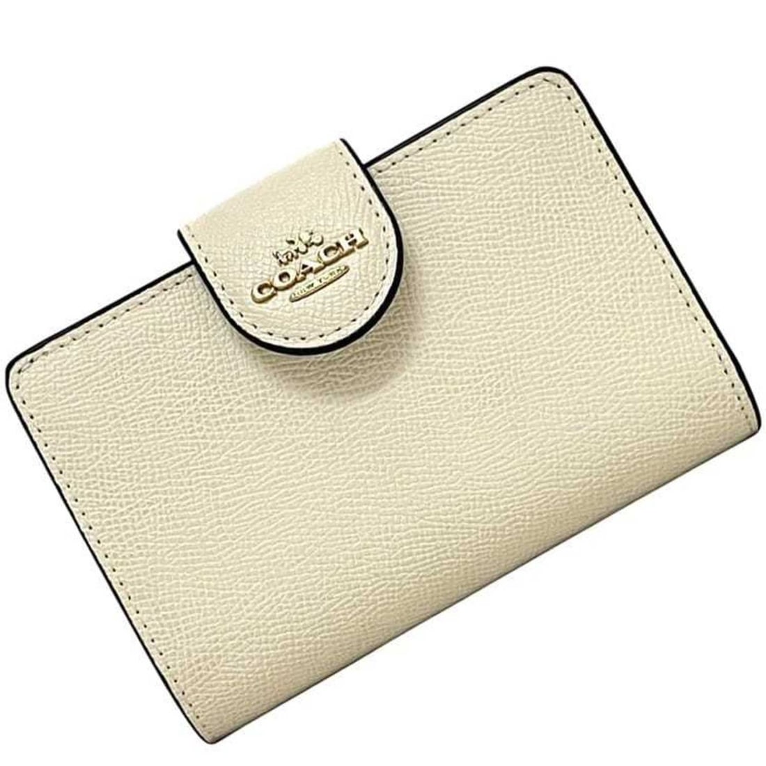 Coach Bifold Medium Corner Zip Wallet ec-24781 White 6390 Unused Leather COACH Folding for Men and: --- Catalog ---Category: SizeSize (HxWxD): 9cm x 13.2cm x 3.7cm / 3.54'' x 5.19'' x 1.45''Category: DesignType: Wallet (bi-fold)Color: WhiteGender: Men,WomenMaterial: Leather Category: GeneralBrand: C