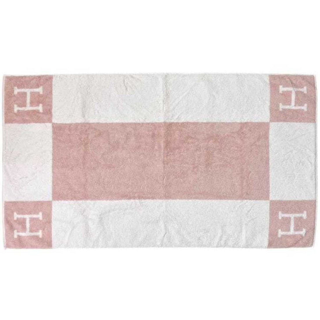 Hermes Hermès Towel ec-24769 White Pink Adada 102193M 02 Unused 100% Cotton Baby Long Bath Horse: --- Catalog ---Category: SizeSize (LxW): 56cm x 1m / 22.04'' x 39.37''Category: DesignType: Bath towelColor: Pink, WhiteMaterial: Cotton Category: GeneralBrand: Hermes--- Item List ---Section: Conditi