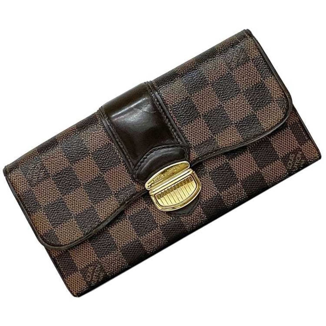 Louis Vuitton Bifold Long Wallet, Portefeuille Sistine, Brown, Damier Ebene, N61747 ec-20049,: --- Catalog ---Category: SizeSize (HxWxD): 10.5cm x 20.5cm x 3cm / 4.13'' x 8.07'' x 1.18''Category: DesignType: Long wallet (bi-fold)Color: Brown, Damier Canvas, EbeneGender: Men,WomenMaterial: Damie
