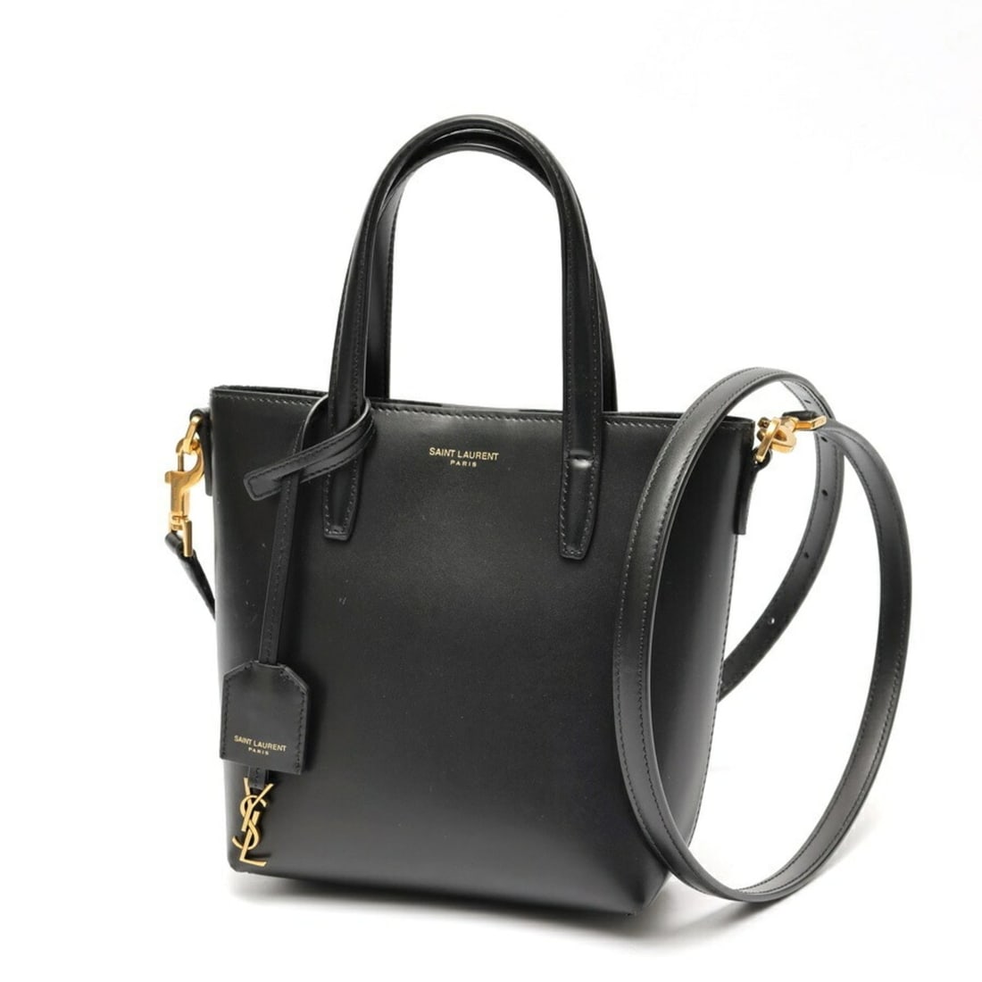 Saint Laurent Mini Toy Shoulder Bag 773995 Box Leather Black S-159778: --- Catalog ---Category: SizeSize (HxWxD): 18cm x 17cm x 8cm / 7.08'' x 6.69'' x 3.14''Category: DesignType: Shoulder bagColor: BlackGender: WomenMaterial: Leather Category: GeneralBrand: Saint Lauren