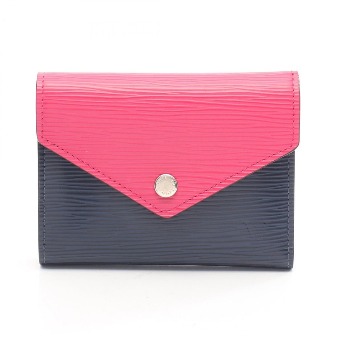 Louis Vuitton Victorine Portefeuille Tri-fold Wallet in Epi Leather, Navy and Pink, M62204 (1 of 15)