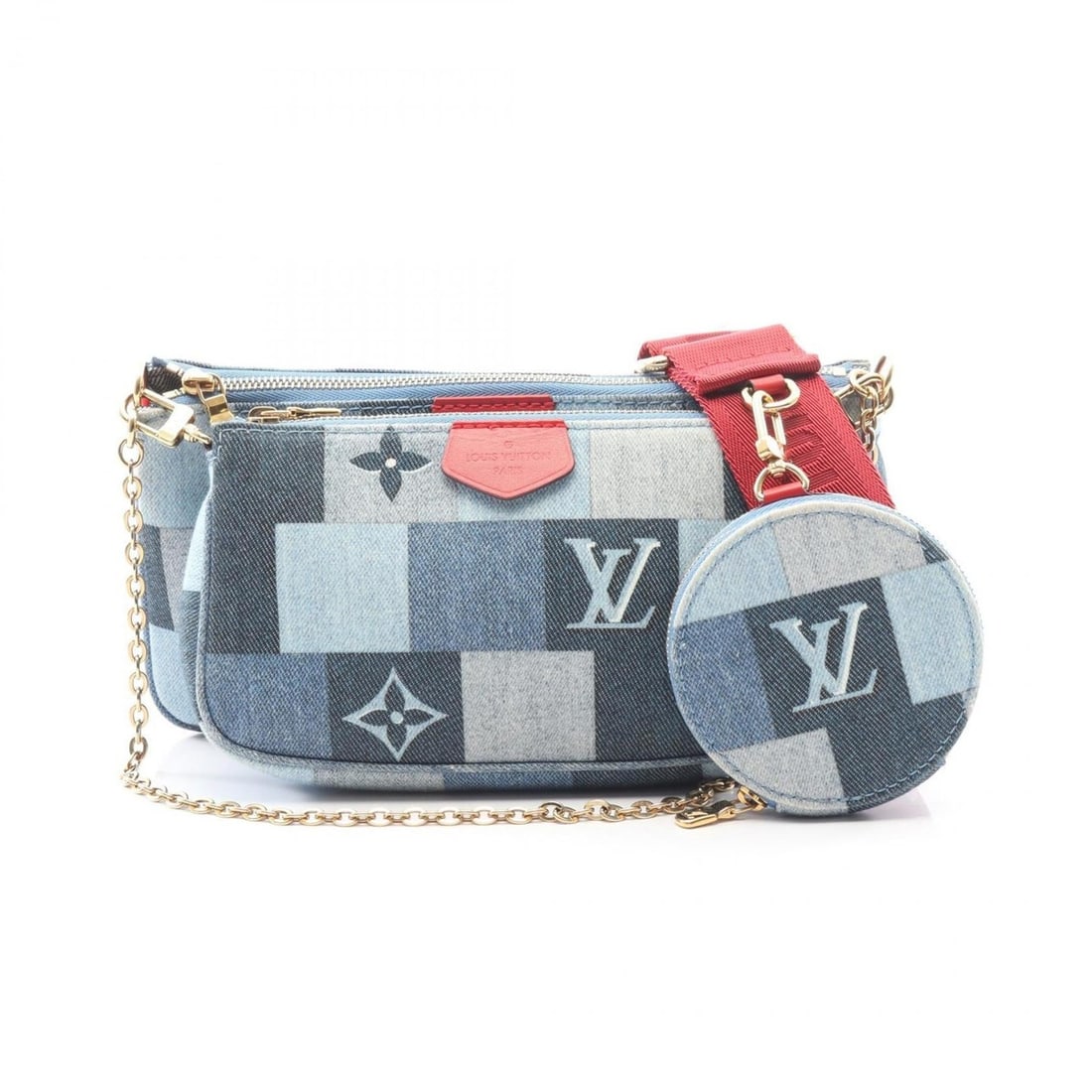 Louis Vuitton Multi Pochette Accessoires Shoulder Bag in Monogram Denim and Leather, Women's, Blue: --- Catalog ---Category: SizeSize (HxWxD): 13cm x 23cm x 7cm / 5.11'' x 9.05'' x 2.75''Category: DesignType: Pochette, Shoulder bagColor: Blue, Multi-colorGender: WomenMaterial: Monogram Denim , Leath