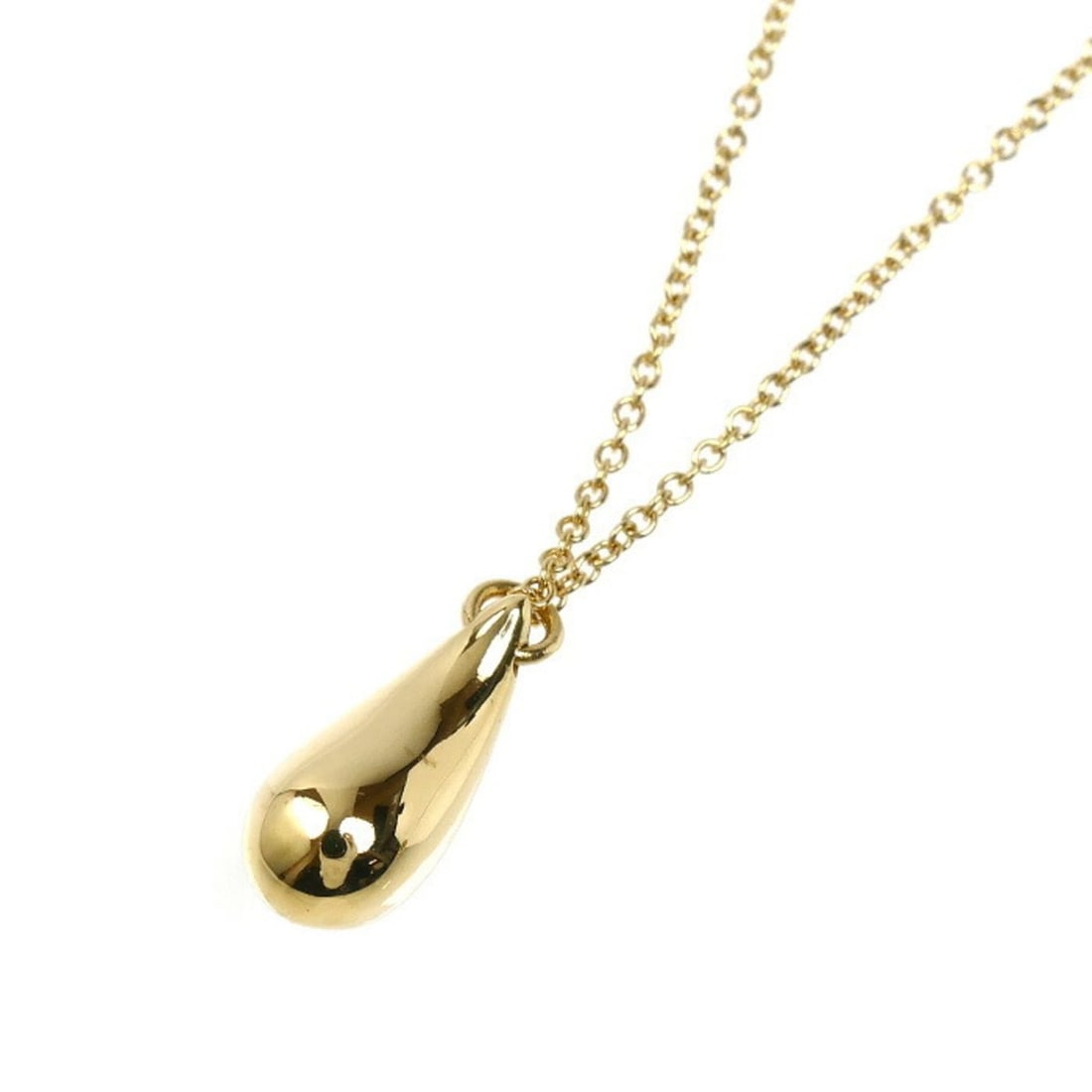 TIFFANY & Co. Tiffany 18K Yellow Gold Teardrop Necklace, 4.7g, 40cm, Women's: --- Catalog ---Category: SizePendant Size: 13mm x 5.7mm / 0.51'' x 0.22''Neck Circumference: 40 cm / 15.74''Category: DesignColor: Yellow goldGender: WomenMaterial: Yellow gold (18K)Necklace Type: Nec