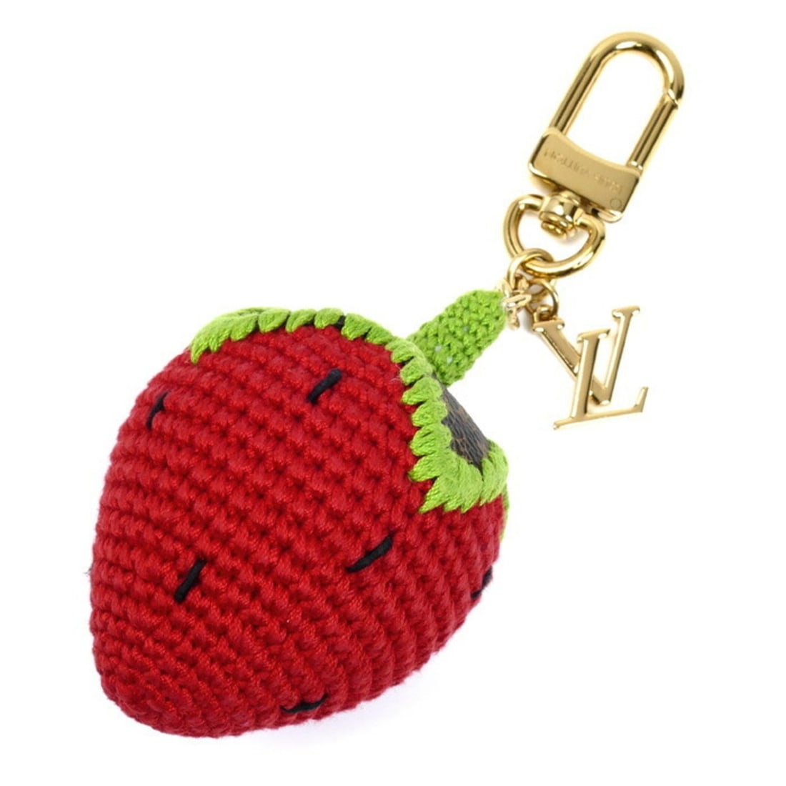 LOUIS VUITTON Berrylicious Crochet Keychain Bag Charm, Red, Brown, Green, M02583, Women's: --- Catalog ---Category: SizeSize (HxWxD): 16cm x 6cm / 6.29'' x 2.36''Category: DesignType: KeyringColor: Brown, Green, Red colorGender: WomenMaterial: Canvas, Cotton, MonogramCategory: GeneralMPN: M
