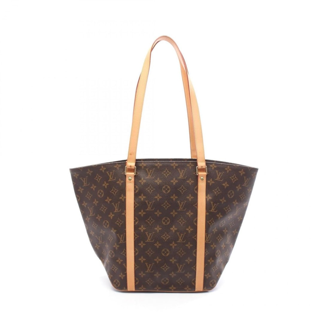 Louis Vuitton Sac Shopping Tote Bag, Coated Canvas and Leather, Monogram, Women's, Brown, M51108 (1 of 20)