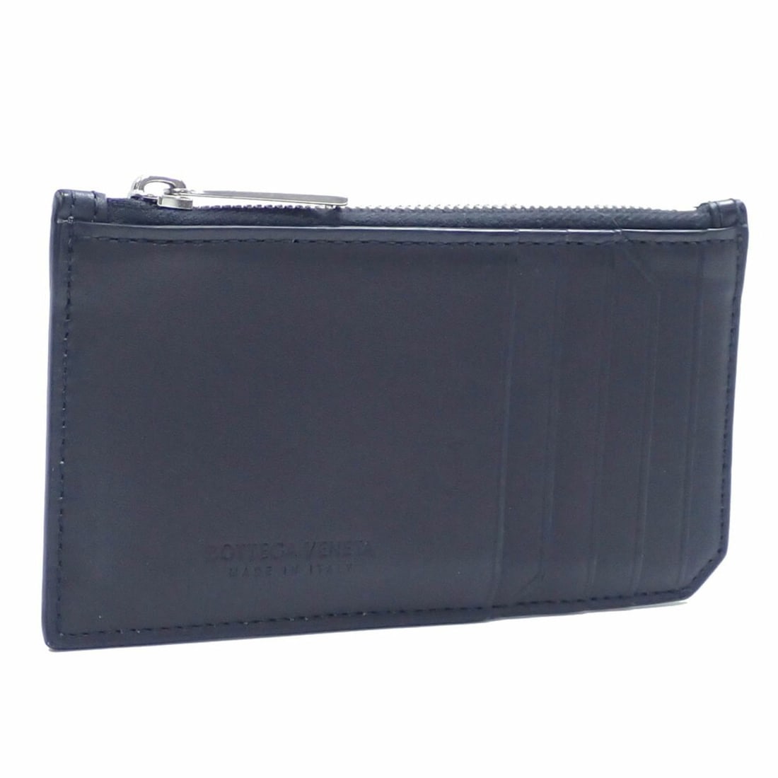 Bottega Veneta Intrecciato Men's Card Case Navy Blue Leather 805827 Fragment: --- Catalog ---Category: DesignType: Card caseColor: NavyGender: MenMaterial: Leather Category: GeneralMPN: 805827Brand: Bottega VenetaCountry of Origin: ItalyCategory: Physical PropertiesSize (HxWxD)