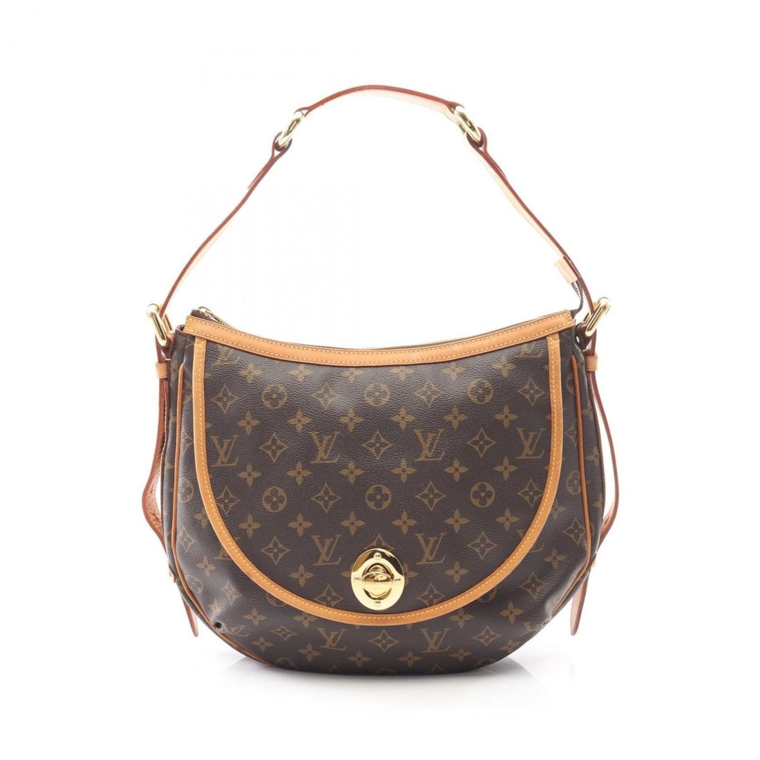 Louis Vuitton Toulon GM Shoulder Bag, Coated Canvas and Leather, Monogram, Women's, Brown, M40075 (1 of 14)