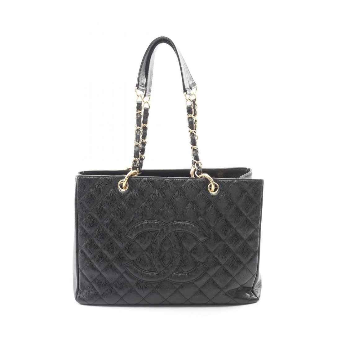 CHANEL Matelasse Grand Shopping GST Tote Bag in Grained Calfskin Leather, Black (1 of 20)