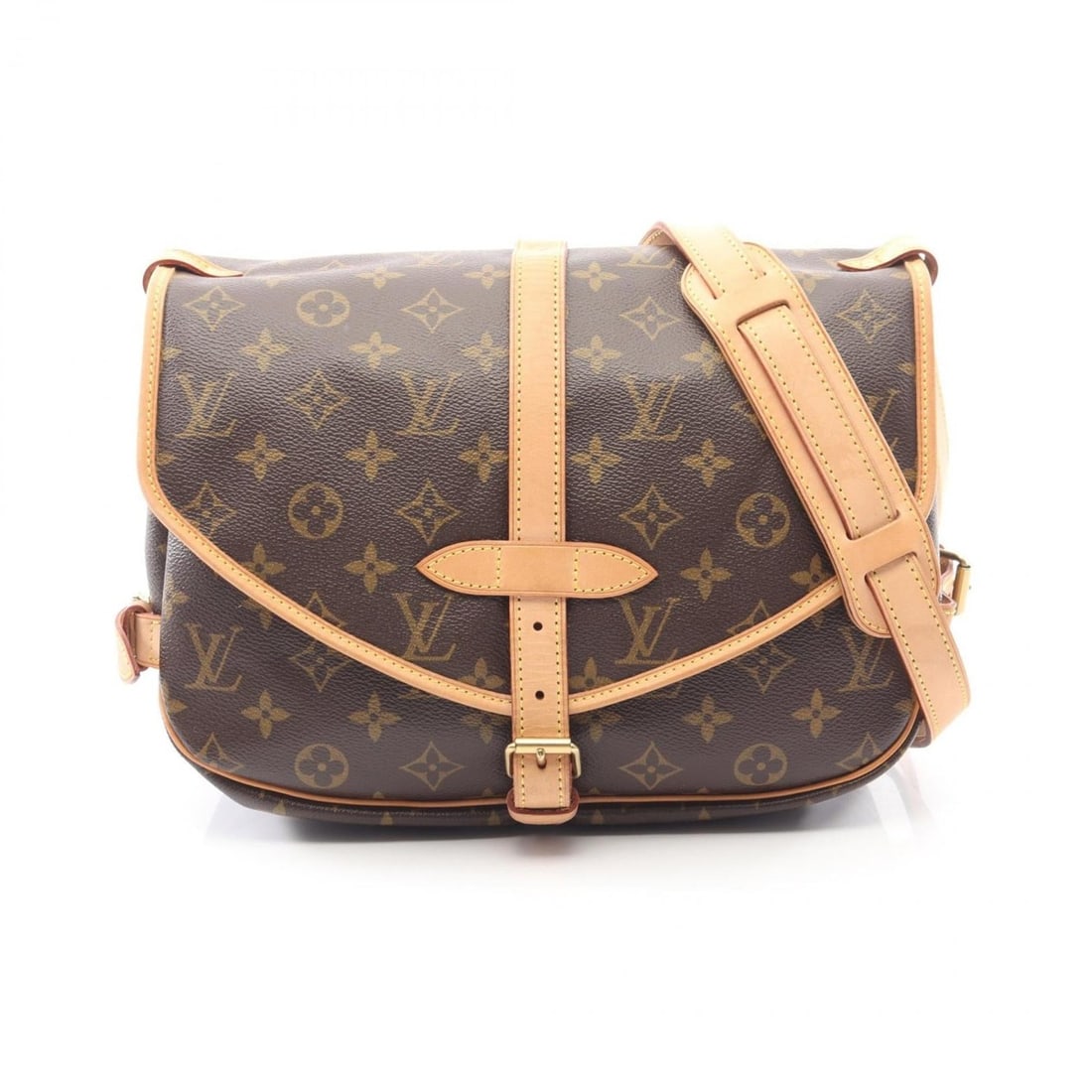 Louis Vuitton Saumur 30 Shoulder Bag, Coated Canvas and Leather, Monogram, Women's, Brown, M42256 (1 of 20)