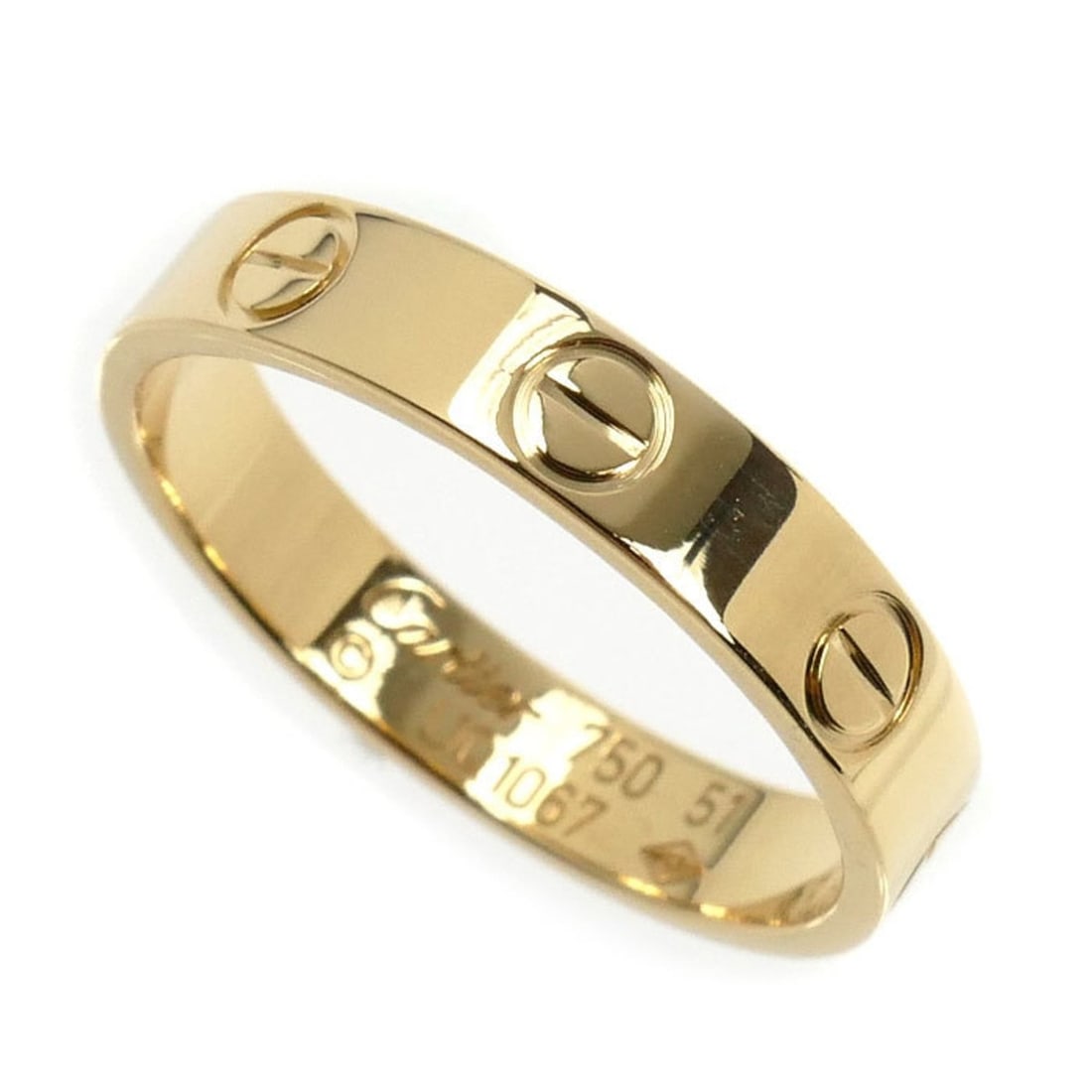 CARTIER Cartier 18K Yellow Gold Mini Love Ring, Size 11, 51cm, 2.9g, Women's: --- Catalog ---Category: SizeJP Size: 11US Size: 6Category: DesignColor: YellowGender: WomenMaterial: Yellow gold (18K)Category: GeneralBrand: CartierCountry of Origin: France--- Item List ---Section: