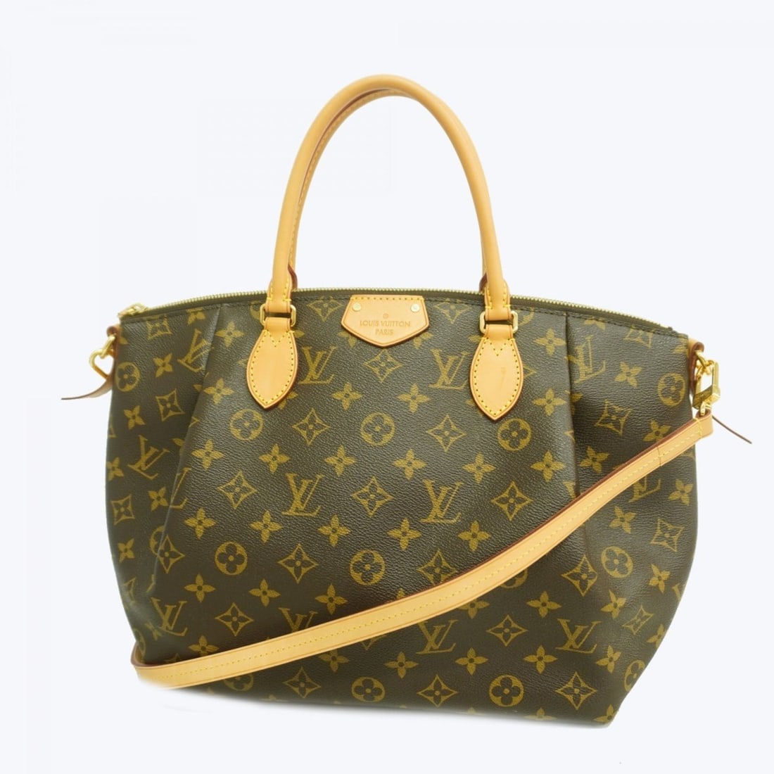 Louis Vuitton Monogram Turen MM Handbag M48814 Brown 2-Way Bag for Women: --- Catalog ---Category: SizeSize (HxWxD): 26cm x 27cm x 14cm / 10.23'' x 10.62'' x 5.51''Category: DesignType: HandbagColor: BrownGender: WomenCategory: GeneralMPN: M48814Brand: Louis Vuitton--- Item