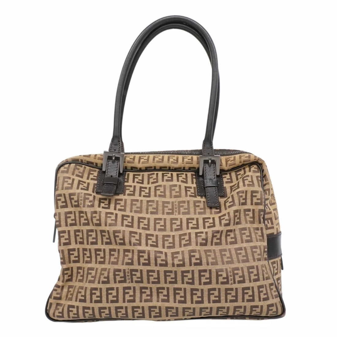 Fendi Zucchino handbag in nylon canvas, brown, for women: --- Catalog ---Category: SizeSize (HxWxD): 22cm x 29cm x 12cm / 8.66'' x 11.41'' x 4.72''Category: DesignType: HandbagColor: BrownGender: WomenMaterial: Nylon canvas Hardware Color: SilverCategory: Ge