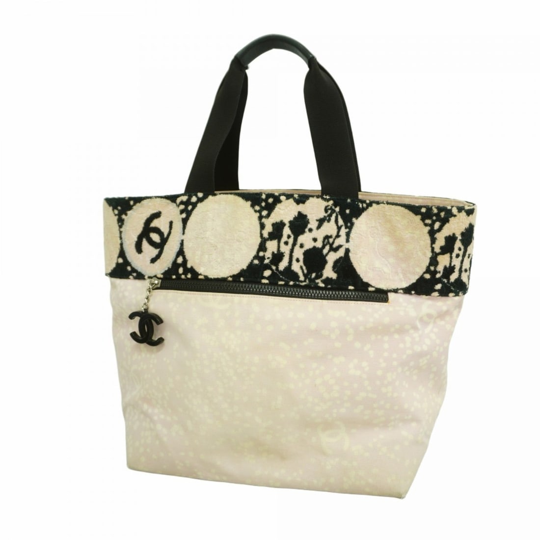 Chanel High Summer Tote Bag, Canvas Pile, Black, Pink, Women's: --- Catalog ---Category: SizeSize (HxWxD): 33cm x 30.5cm x 19cm / 12.99'' x 12'' x 7.48''Category: DesignType: Tote bagColor: Black, PinkGender: WomenMaterial: Canvas , Pile fabric Hardware Color: Sil