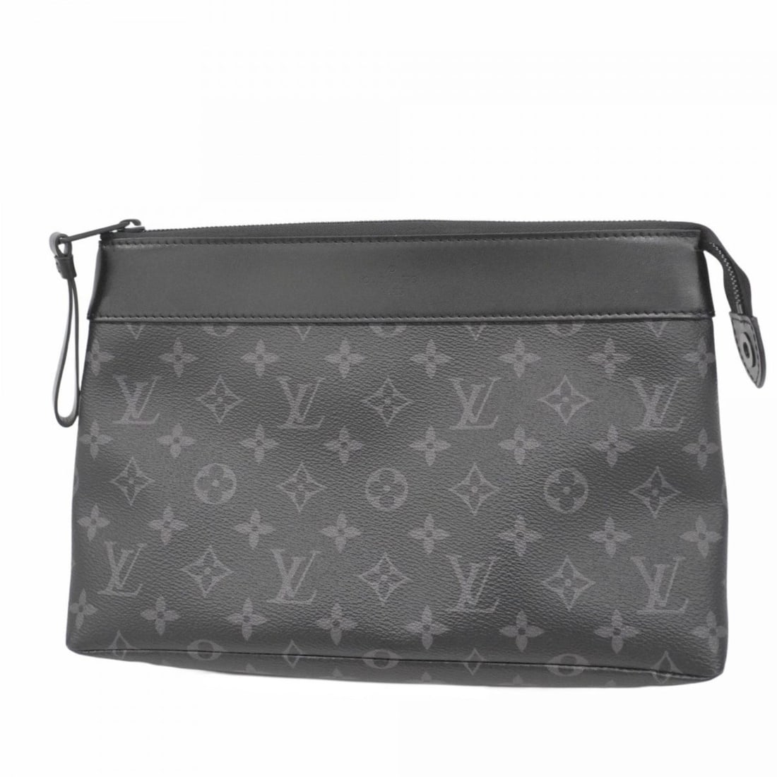 Louis Vuitton Monogram Eclipse Pochette Voyage Souple Clutch Bag M82543 Black Men's (1 of 13)