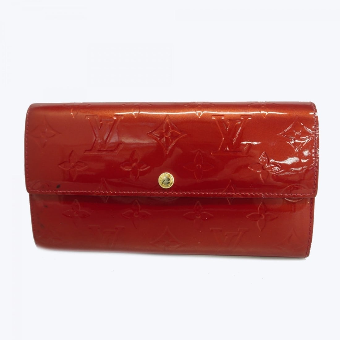 Louis Vuitton Vernis Portefeuille Sarah M93530 Long Wallet, Pomme d'Amour, Women's (1 of 19)