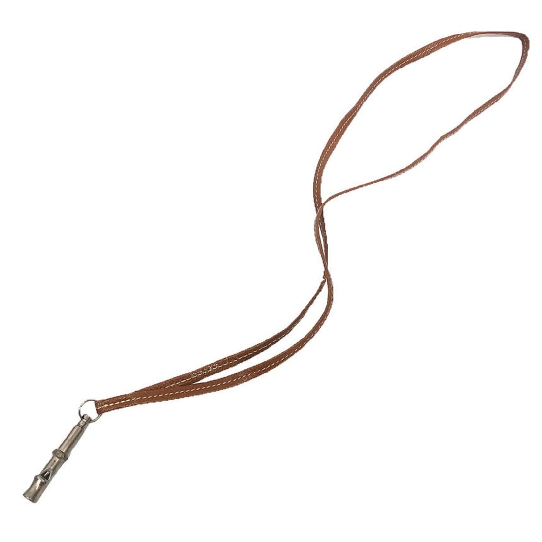 Hermes HERMES Sifre Ultrasonic Whistle Dog Necklace Pendant Camel x Silver (1 of 20)