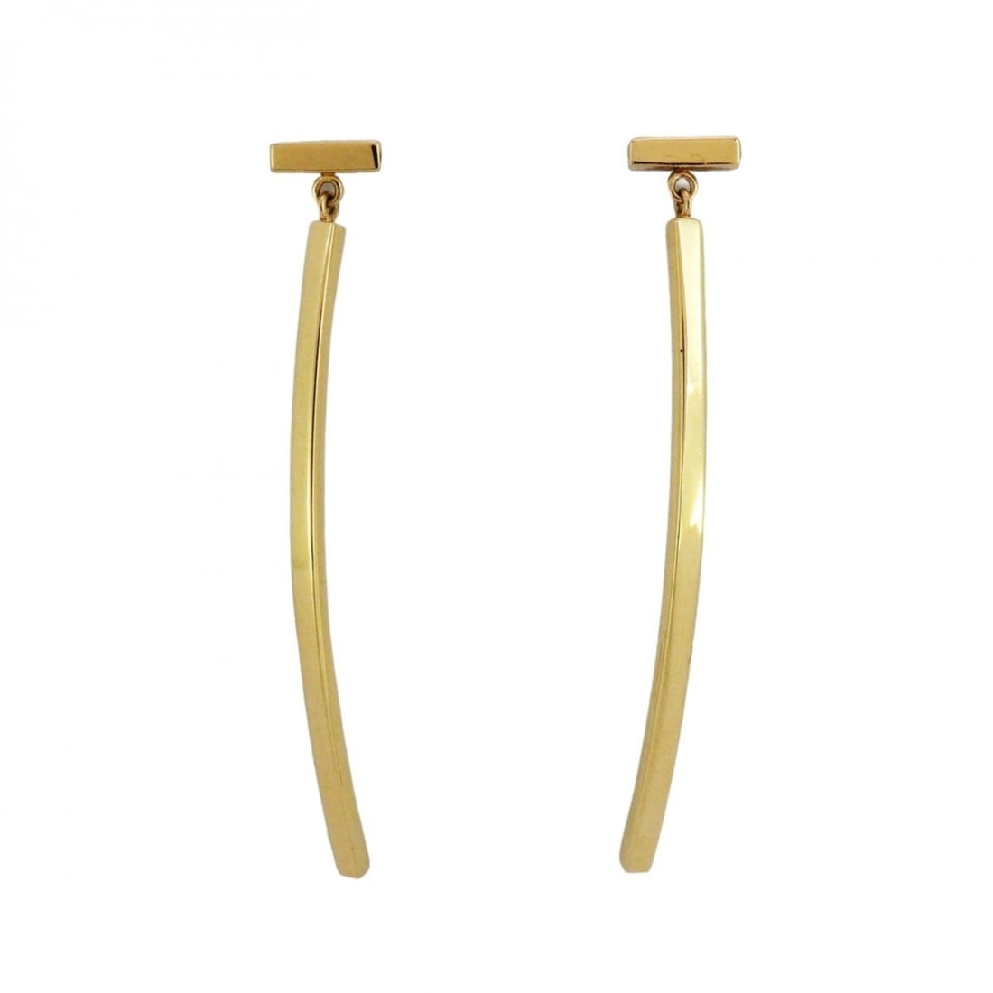 Tiffany T-wire bar earrings in 18KYG yellow gold for women: --- Catalog ---Category: SizeSize (HxWxD): 42.50mm x 6.20mm / 1.67'' x 0.24''Category: DesignType: Stud earringsGender: WomenMaterial: Yellow gold (18K)Category: GeneralBrand: Tiffany--- Item List ---