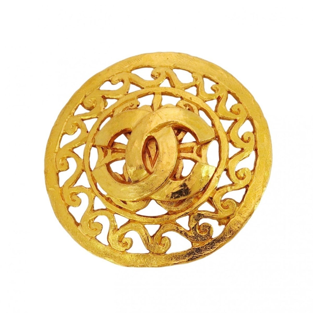 Chanel Coco Mark Brooch, GP Plated, Gold, Women's: --- Catalog ---Category: SizeSize (HxWxD): 4.46cm x 4.49cm / 1.75'' x 1.76''Category: DesignType: BroochColor: GoldGender: WomenMaterial: Gold platingCategory: GeneralBrand: Chanel--- Item List ---Sec