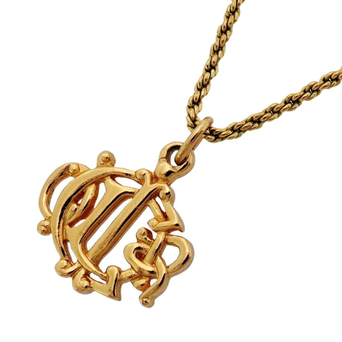 Christian Dior Necklace Emblem GP Plated Gold for Women (1 of 20)