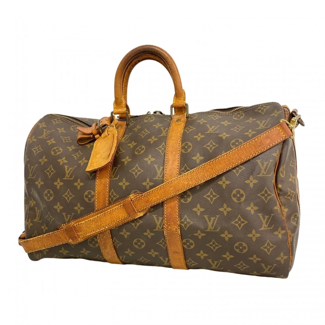 Louis Vuitton Monogram Keepall Bandouliere 45 Boston Bag M41418 Brown Men's/Women's (1 of 16)