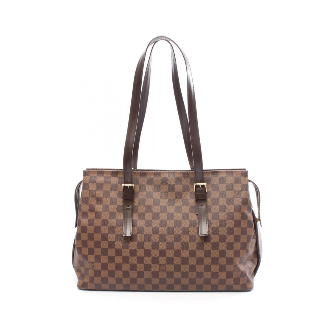 Louis Vuitton Chelsea Tote Bag, Coated Canvas and Leather with Damier Finish, Brown, N51119: --- Catalog ---Category: SizeSize (HxWxD): 28cm x 40cm x 14cm / 11.02'' x 15.74'' x 5.51''Strap Length: 66cm - 82cm / 25.98'' - 32.28''Category: DesignType: Tote bagColor: Brown, EbeneGender: WomenMat