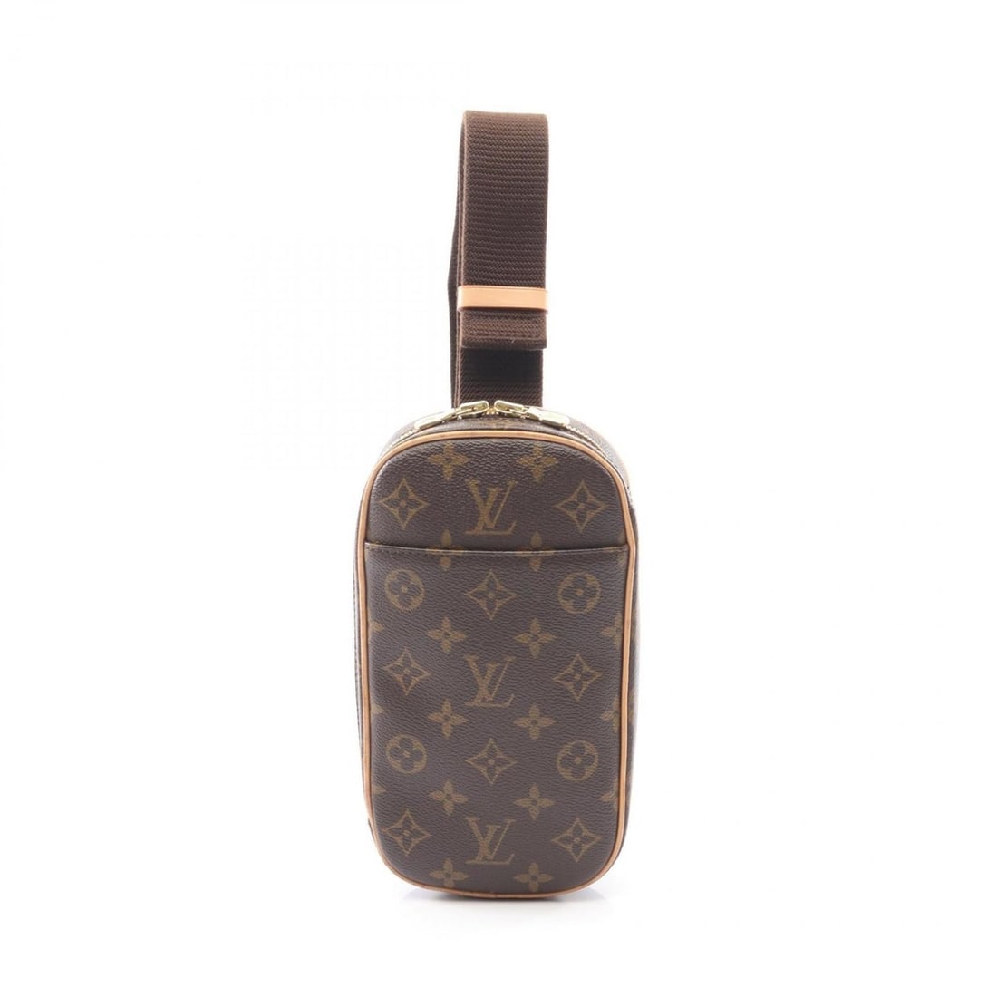 Louis Vuitton Pochette Ganju Waist Bag/Body Bag, Coated Canvas and Leather with Monogram Design,: --- Catalog ---Category: SizeSize (HxWxD): 22cm x 12cm x 5cm / 8.66'' x 4.72'' x 1.96''Strap Length: 118cm / 46.45''Category: DesignType: Fanny pack, Sling bagColor: BrownGender: Men,WomenMaterial: Co
